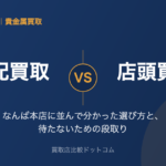 ゴールドミセスの宅配買取と店頭買取を比較するイメージ